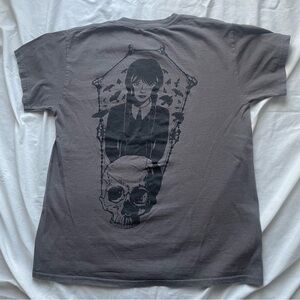 Wednesday Addams Nevermore Gray T-shirt, M
